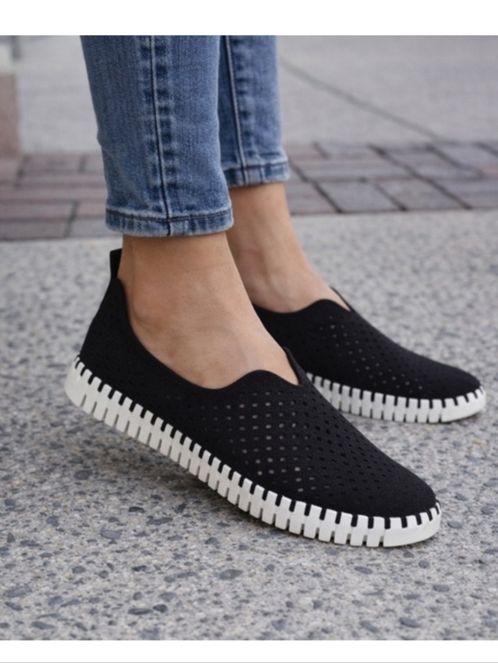 Ilse Jacobsen Tulip Platform Slip-on Shoes Black 10.5